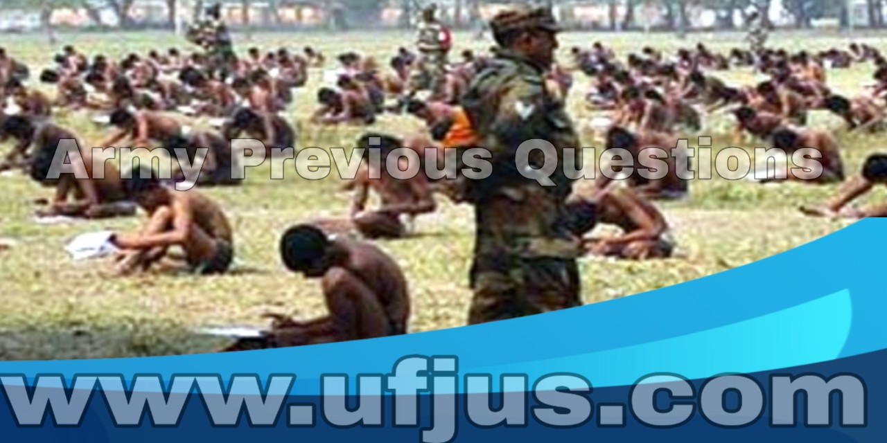 Indian Army General Duty Previous Exam Paper-4