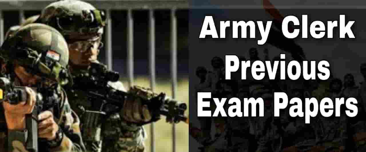 Indian Army Clerk Previous Exam Paper-4