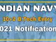Navy 10+2 B.Tech Entry Scheme 2021 Notification
