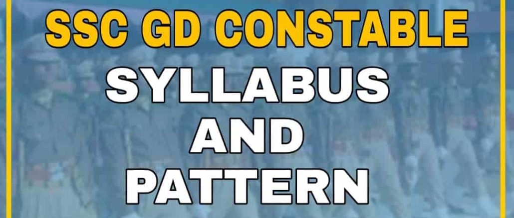 SSC GD New Syllabus and Exam Pattern For 2021