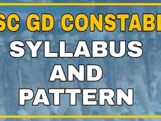 SSC GD New Syllabus and Exam Pattern For 2021