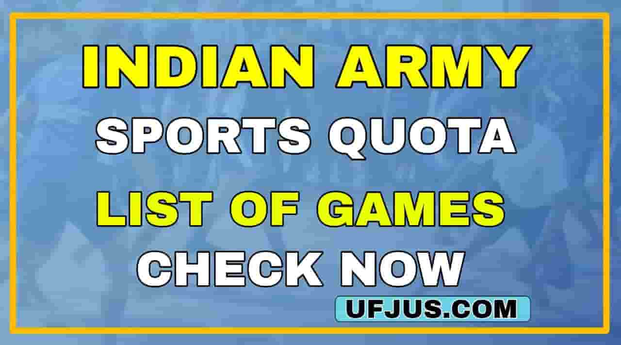 List of Games and Sports for Recruitment in the Army