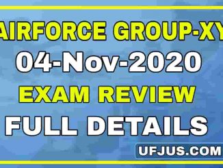 Airforce Group-XY 04-Nov-2020 Exam Review