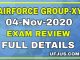 Airforce Group-XY 04-Nov-2020 Exam Review