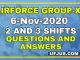 6th Nov 2020 2nd and 3rd Shift Airforce Group-XY Exam