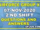 7th Nov 2020 2nd Shift Airforce Group-XY Exam