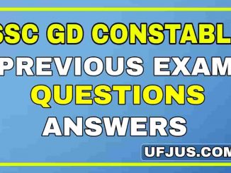 SSC GD GK Previous Exam Questions and Answers