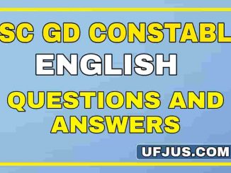 SSC GD English Most Important Previous Papers