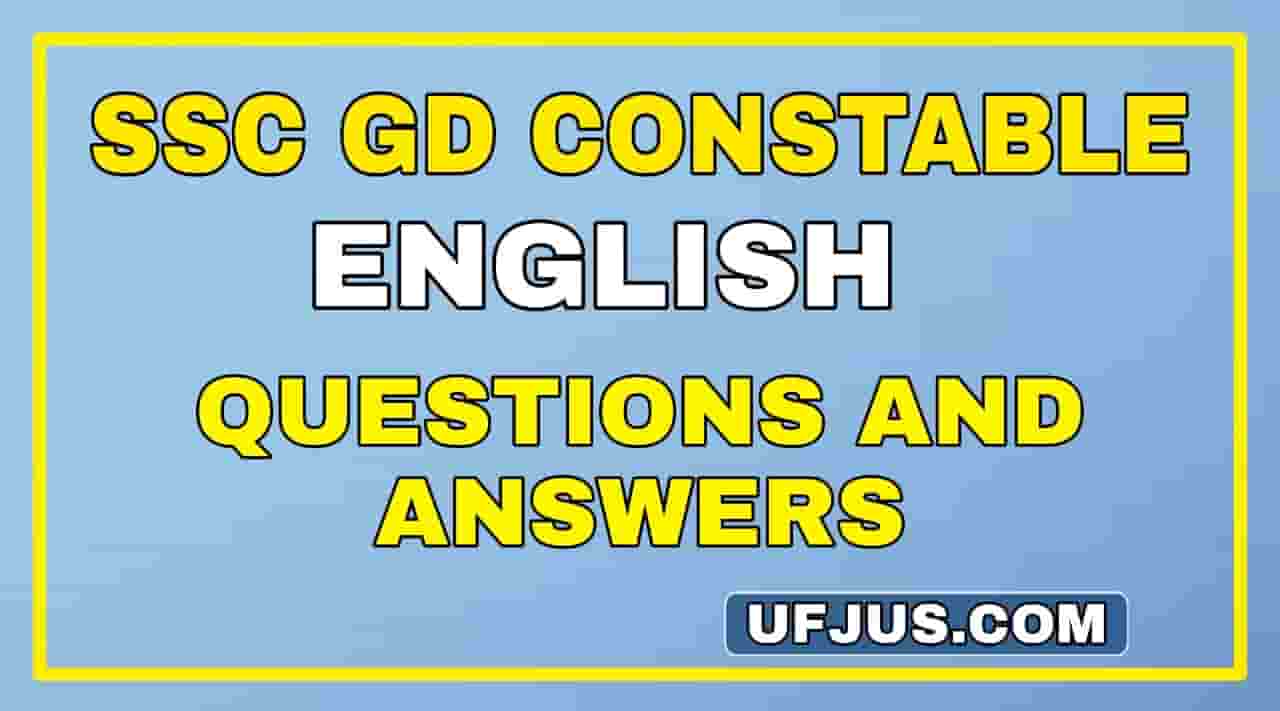 SSC GD English Most Important Previous Papers