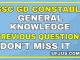 SSC GD General Knowledge Previous Papers Part-2