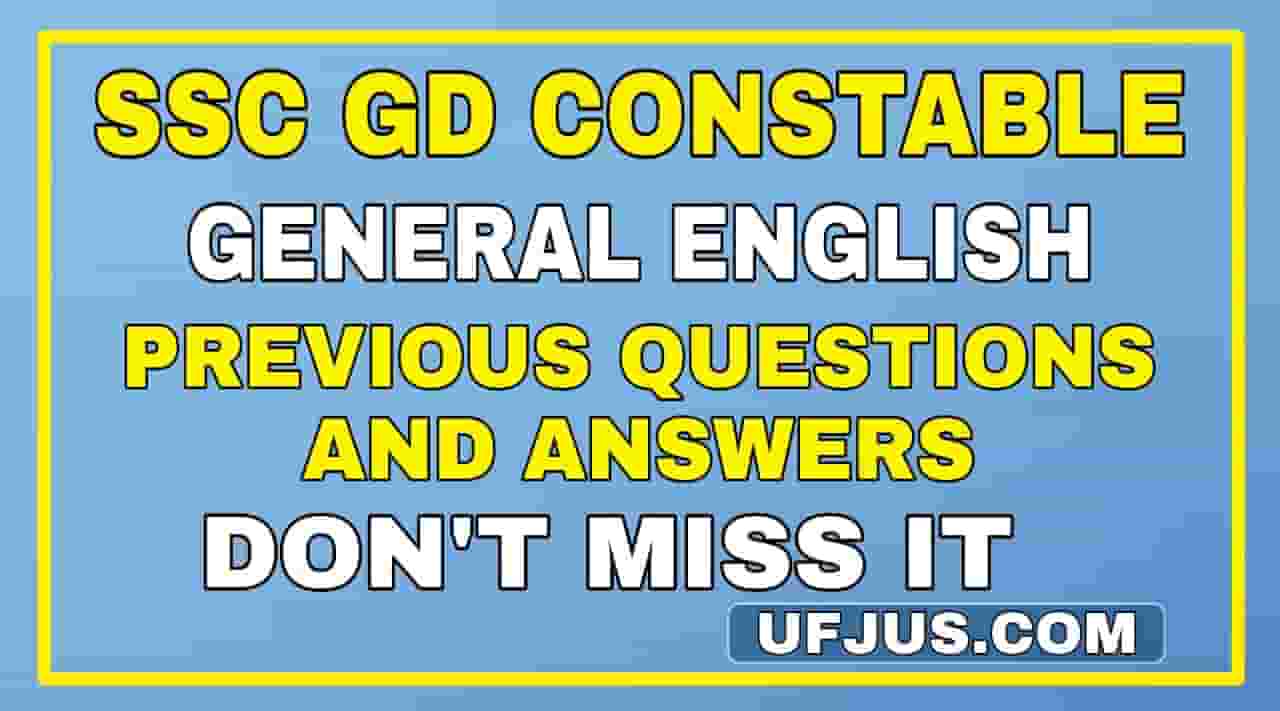SSC GD English Previous Exam Paper Test-2