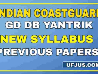 Indian Coastguard GD DB Yantrik Syllabus and Pattern