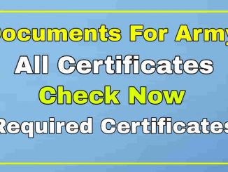 Documents Required For Army Open Rally