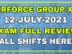 Airforce Group-XY 01/2022 12 Date All Shifts Exam Review