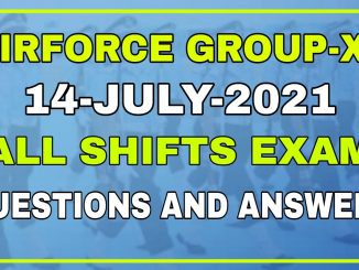 Airforce Group-XY 01/2022 14 Date All Shifts Exam Review