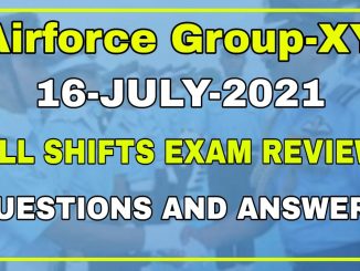 Airforce Group-XY 01/2022 16 Date All Shifts Exam Review
