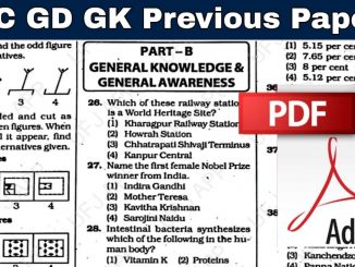 SSC GD GK Previous Questions and Answers
