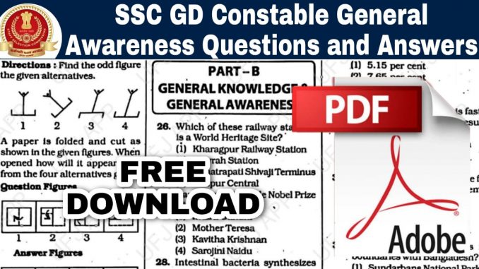 SSC GD General Awareness Questions and Answers