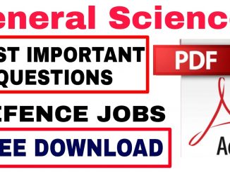 Defence General science Important Questions