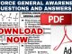 Airforce General Awareness Questions and Answers