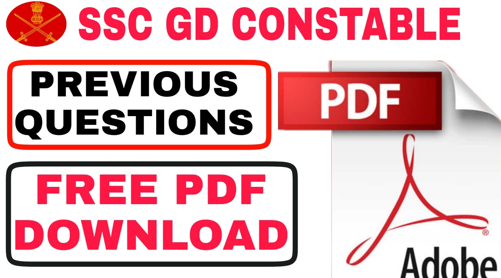 SSC GD Constable General Awareness Questions PDF