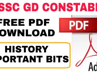 SSC GD History Important Questions & Answers