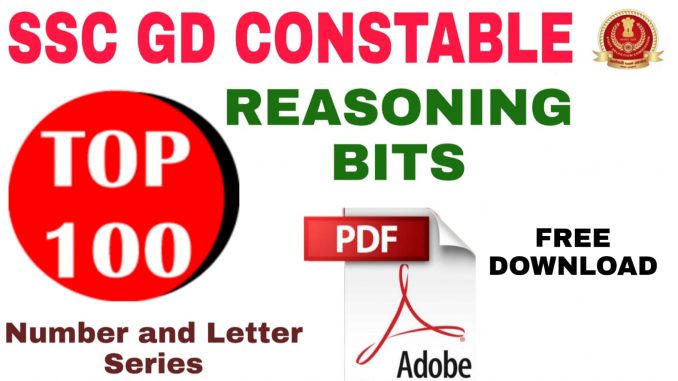SSC GD Number and Letter Series 100 Bits SSC GD Number and Letter Series 100 Bits