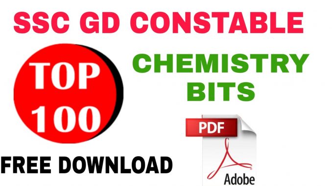 SSC GD Top 100 Chemistry Questions and Answers SSC GD Top 100 Chemistry Questions and Answers