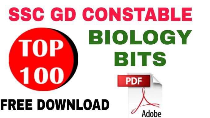 SSC GD Top 100 Biology Questions and Answers