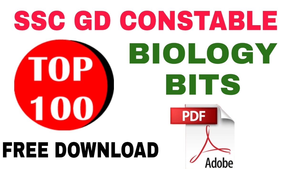 SSC GD Top 100 Biology Questions and Answers