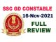 SSC GD 16 November All Shifts 2021 Questions and Answers