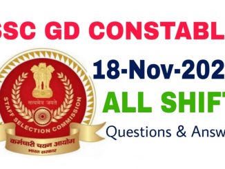 SSC GD 18 November 2021 All Shift Questions and Answers
