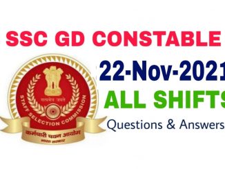 SSC GD 22 November 2021 All Shift Questions and Answers