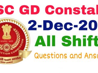SSC GD 2 December 2021 All Shift Questions and Answers