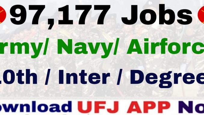 Notifications of over one lakh Army Navy Air Force jobs Notifications of over one lakh Army Navy Air Force jobs