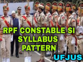 RPF Constable SI Syllabus and Exam Pattern 2022