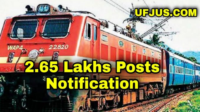 Indian Railway 2.65 lakhs Posts Notification 2022 Indian Railway 2.65 lakhs Posts Notification 2022