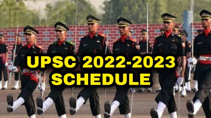 UPSC 2022-2023 Examinations and Notifications Schedule