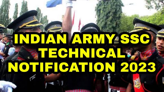 Army 60th SSC (Men) & 31th SSC (Women) Technical Notification 2022