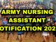 Army Nursing Assistant Notification 2022