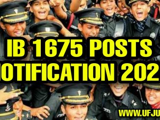IB Security Assistant and MTS 1675 Posts 2023 Notification Full Details