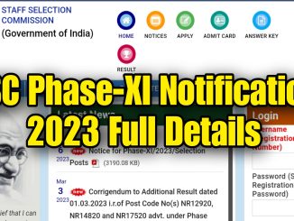 SSC Phase 11 Notification 2023 Full Details