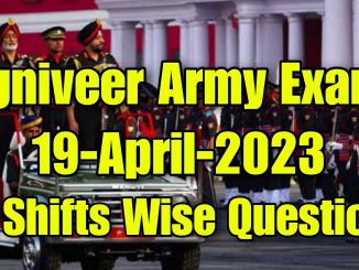 Agniveer Army 19 April 2023 All Shifts Questions