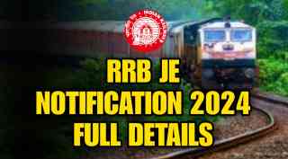 RRB JE Notification 2023 Full Details