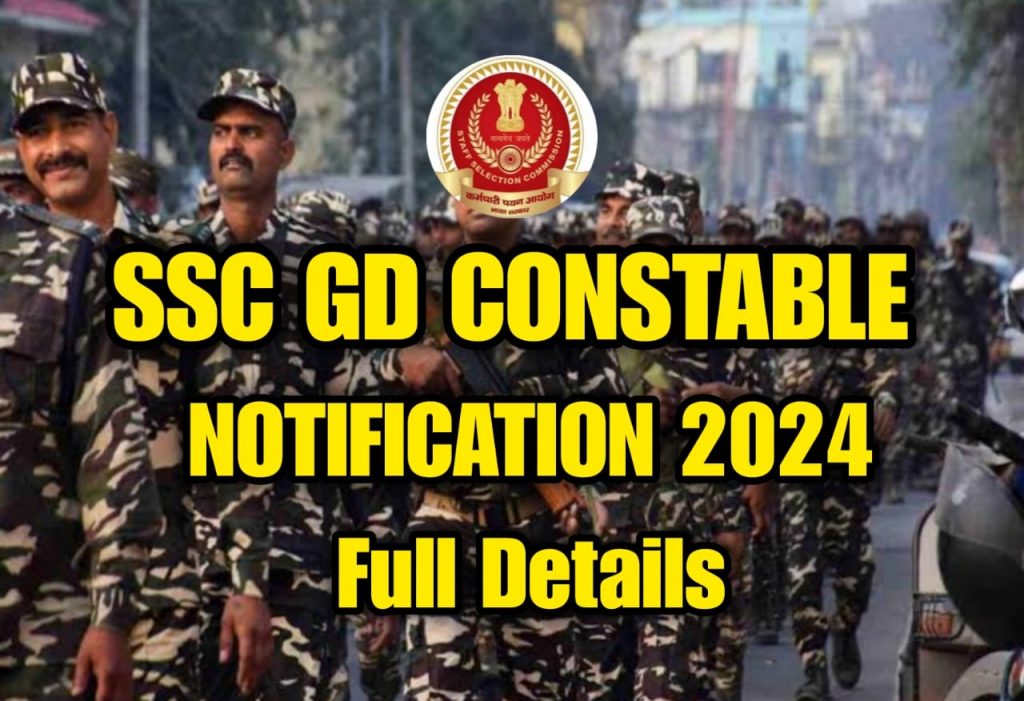 SSC GD Constable 2024 Notification Full Details