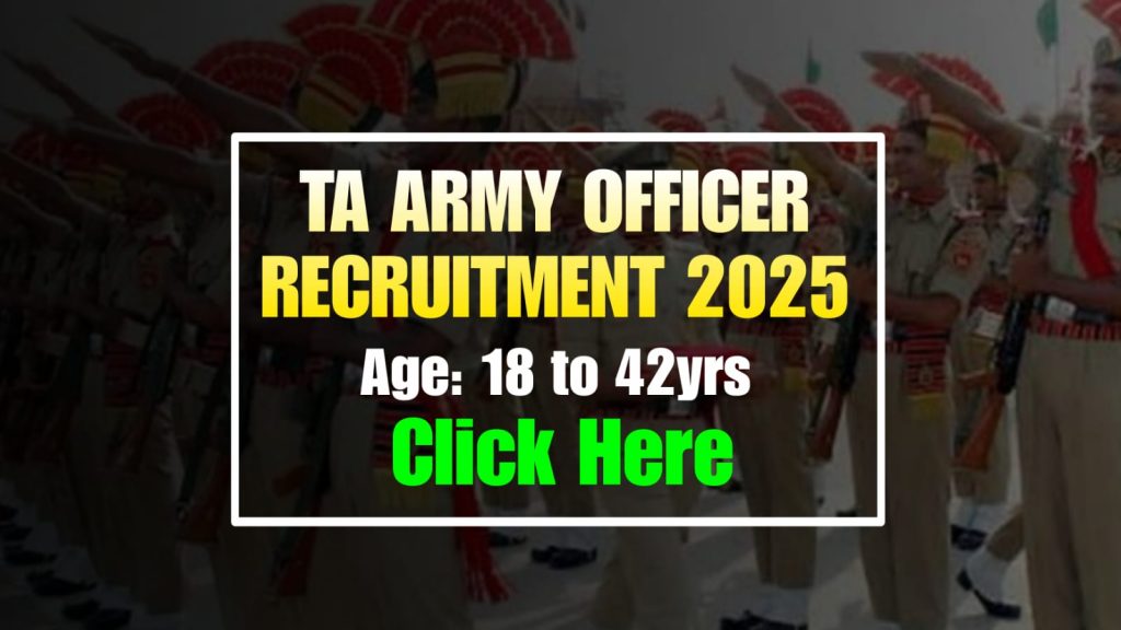 Territorial Army Officer Recruitment 2025