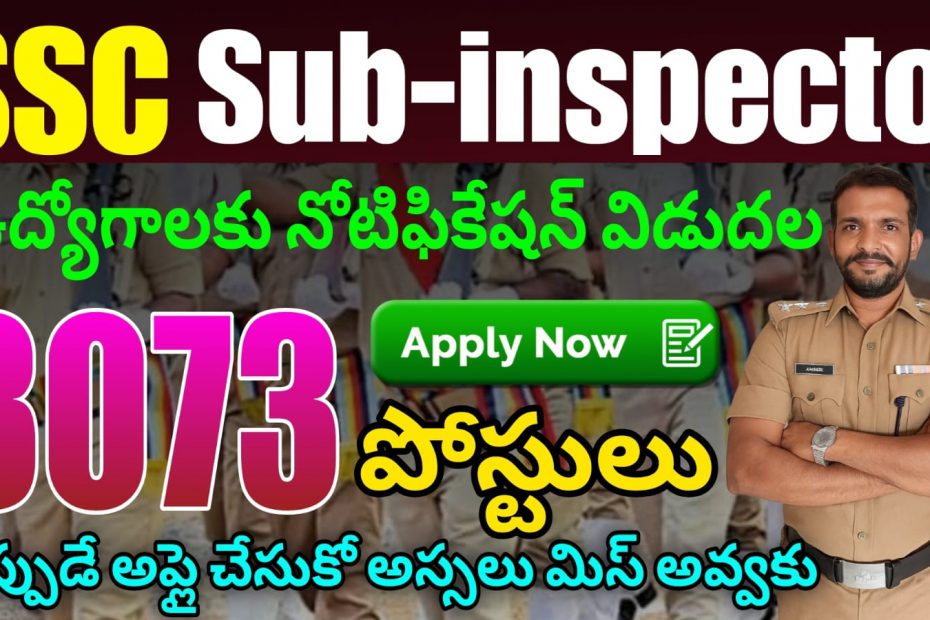Sub-Inspector Delhi Police and CAPF 3073 Posts 2025 Notification